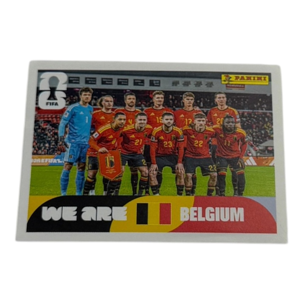 Panini FIFA World Cup 2026 Belgium Team Photo Sticker BEL 13 Red Devils Soccer